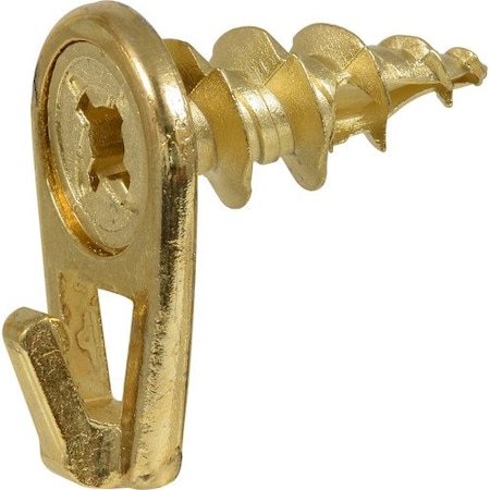 Hillman HILLMAN Brass-Plated Gold Drywall Picture Hook 35 lb 4 pk 122399